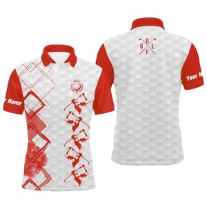 Red And White Men’s Golf Polo Shirt…