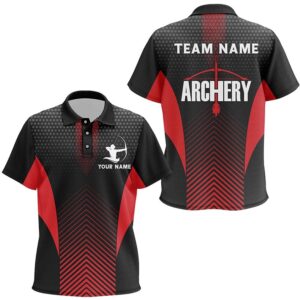 Red Black Bows Archery Polo Shirts, Archery…