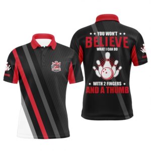 Red & Black Mens Polo Bowling Shirts…
