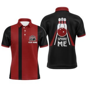 Red & Black Polo Bowling Shirt For…