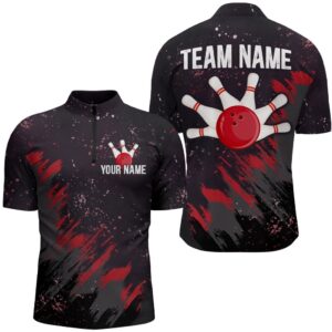 Red Bowling Jersey Team Bowling Shirt For…