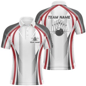 Red Bowling Shirts Bowling Team Polo Shirt…