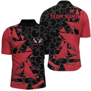 Red Bowling Team Shirts For Men And…