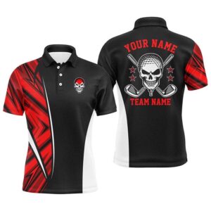 Red Camo Black Men’s Golf Polo Shirts…