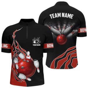 Red Flame Bowling Jersey For Men Bowling…