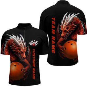 Red Flame Bowling Team Jersey, Dragon Bowling…