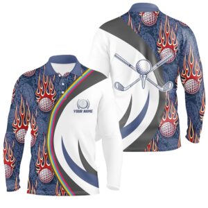 Red Flame Golf Ball Men s Polo Shirts Blue Custom Name Golf Shirts For Men Best Golf Gifts Golf Polo Shirt Golf Shirts 2 nq2gmj.jpg