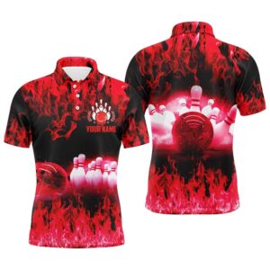 Red Flame Mens Polo Bowling Shirts, Men’s…