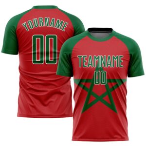 Red Kelly Green White Sublimation Moroccan Flag…