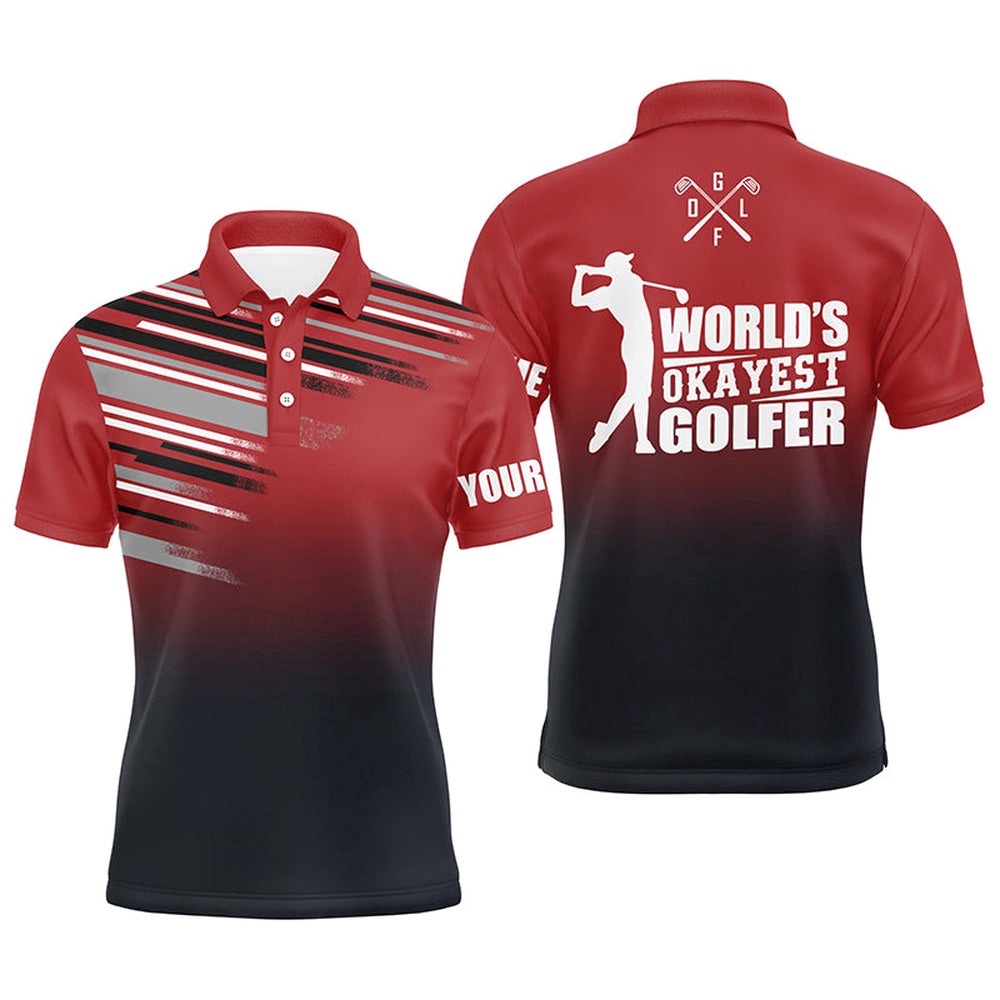 Red Men’s Golf Polo Shirt Custom Name World’S Okayest Golfer Team Men’s Golf Tops For Men, Golf Polo Shirt, Golf Shirts Red Men’s Golf Polo Shirt Custom Name World’S Okayest Golfer Team Men’s Golf Tops For Men, Golf Polo Shirt, Golf Shirts
