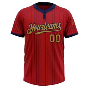 Red Navy Pinstripe Old Gold Two Button Unisex Softball Jersey Custom Team Softball Jersey 2 ldxkhi.jpg