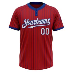 Red Royal Pinstripe White Two Button Unisex Softball Jersey Custom Team Softball Jersey 2 gwrodb.jpg