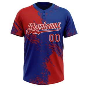 Red Royal White 3D Pattern Abstract Brush Stroke Two Button Unisex Softball Jersey Custom Team Softball Jersey 2 rnt64z.jpg