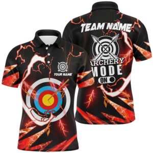 Red Thunder Archery Mode On Men Polo…