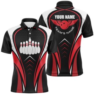 Red White And Black Bowling Shirts For…