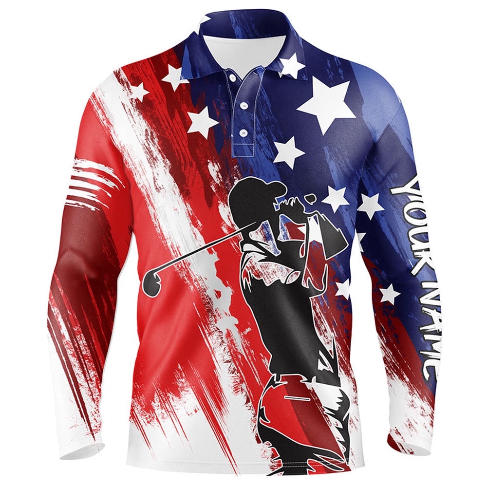 Red, White, And Blue American Flag Men Golf Polo Shirts Custom Patriotic Golf Shirt, Golf Polo Shirt, Golf Shirts Red, White, And Blue American Flag Men Golf Polo Shirts Custom Patriotic Golf Shirt, Golf Polo Shirt, Golf Shirts