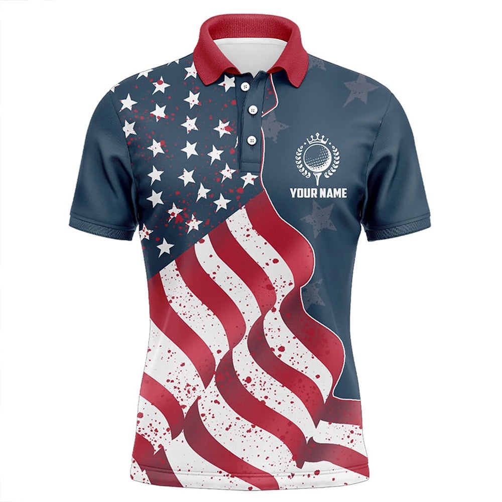Red White And Blue American Flag Men’s Golf Polo Shirts Custom Patriotic Men’s Golf Shirts, Golf Polo Shirt, Golf Shirts Red White And Blue American Flag Men’s Golf Polo Shirts Custom Patriotic Men’s Golf Shirts, Golf Polo Shirt, Golf Shirts