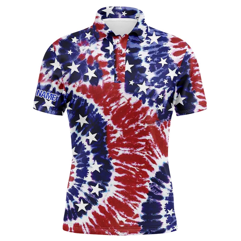 Red, White, And Blue American Flag Tie Dye Men’s Golf Polo Shirts Custom Patriotic Team Golf Shirts, Golf Polo Shirt, Golf Shirts Red, White, And Blue American Flag Tie Dye Men’s Golf Polo Shirts Custom Patriotic Team Golf Shirts, Golf Polo Shirt, Golf Shirts