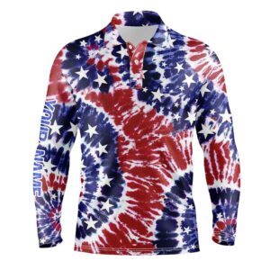 Red White And Blue American Flag Tie Dye Men s Golf Polo Shirts Custom Patriotic Team Golf Shirts Golf Polo Shirt Golf Shirts 2 abdc9l.jpg