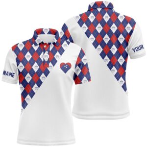 Red White And Blue Argyle Pattern Bowling…