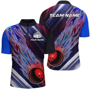 Red White And Blue Bowling Ball Flame…