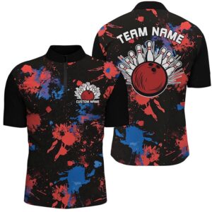 Red White And Blue Colors Camo Men…