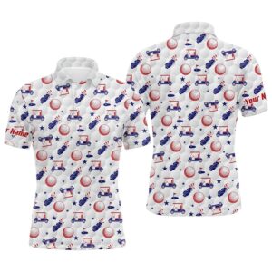 Red, White, And Blue Men Golf Polo…