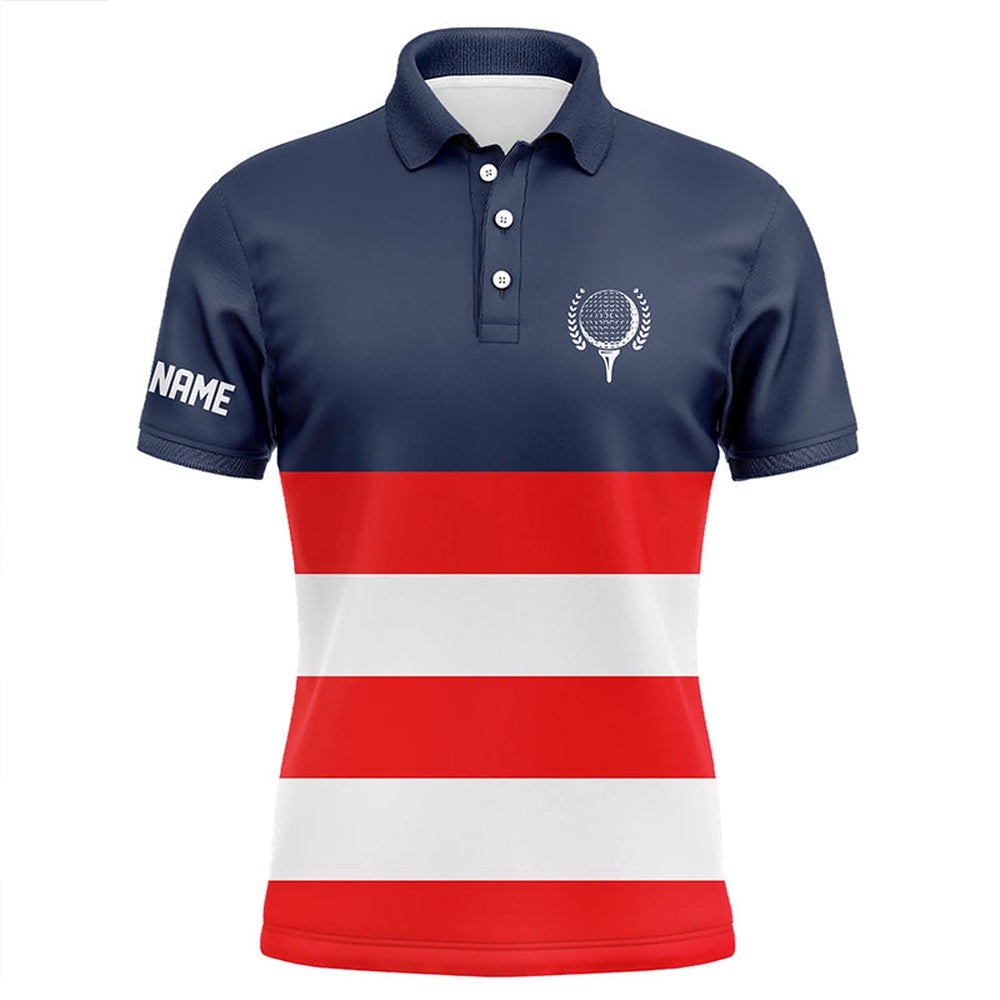 Red, White And Blue Stripe Custom Men’s Golf Polos Shirts, Patriot Men’s Golf Attire, Golf Polo Shirt, Golf Shirts Red, White And Blue Stripe Custom Men’s Golf Polos Shirts, Patriot Men’s Golf Attire, Golf Polo Shirt, Golf Shirts