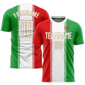 Red White Kelly Green Old Gold Sublimation…