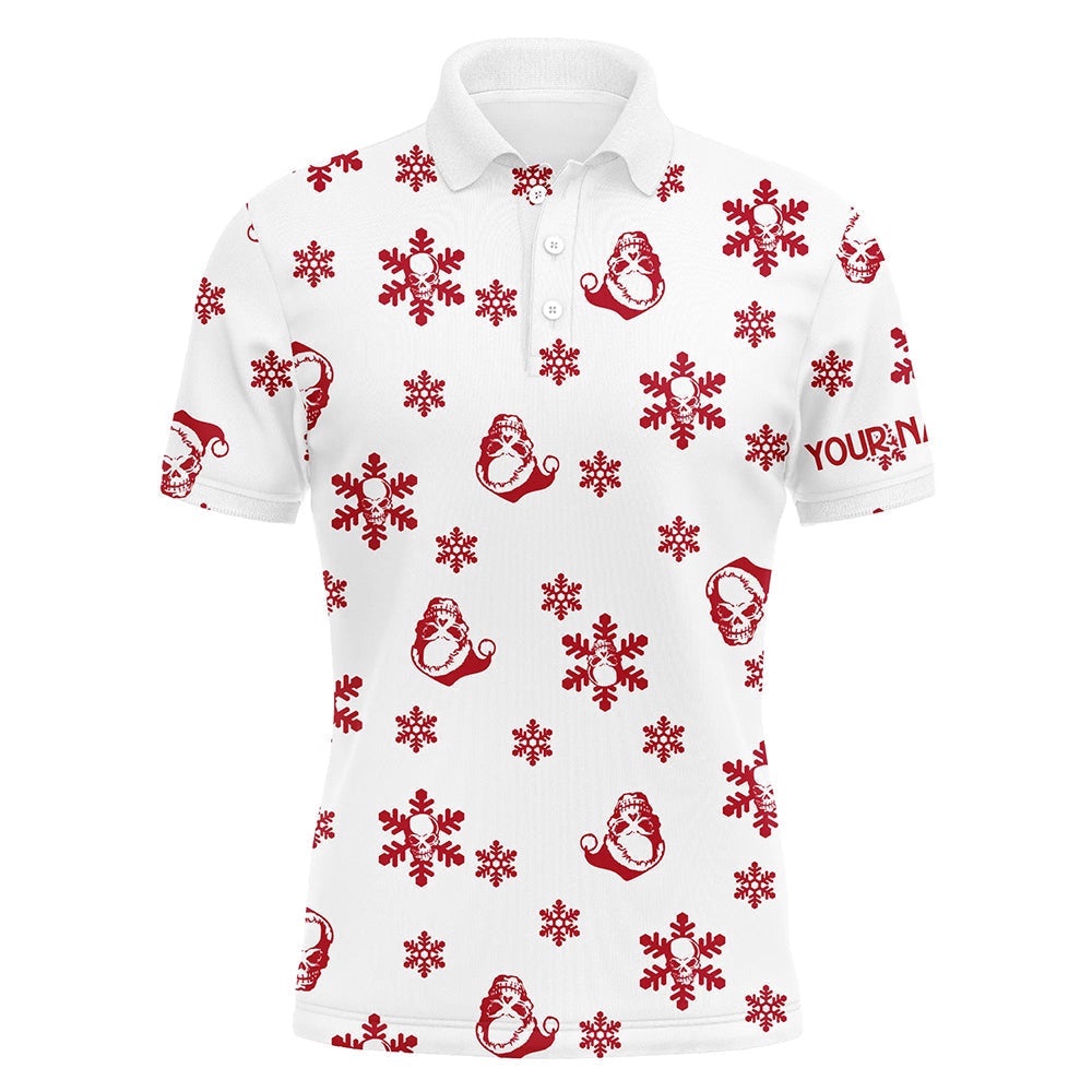 Red White Men’s Golf Polo Shirt Custom Skull Snow Christmas Pattern Golf Shirt For Men, Golf Polo Shirt, Golf Shirts Red White Men’s Golf Polo Shirt Custom Skull Snow Christmas Pattern Golf Shirt For Men, Golf Polo Shirt, Golf Shirts