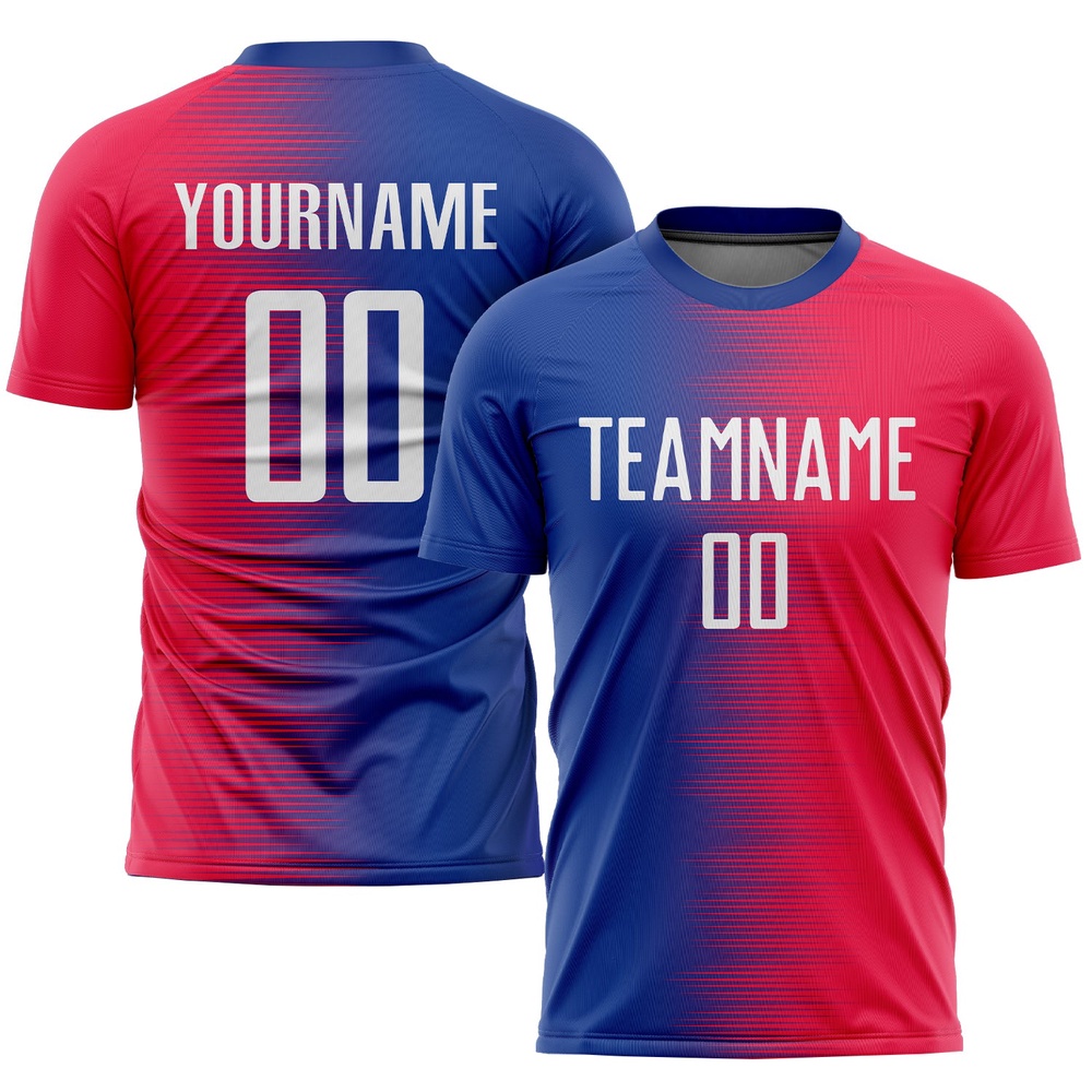 Red White Royal Sublimation Soccer Uniform Jersey, Custom Team Soccer Jersey Shirt
