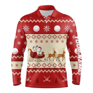Reindeer Christmas Golf Men s Polo Shirt Customized Red Winter Golf Shirts For Men Xmas Golf Gifts Golf Polo Shirt Golf Shirts 2 q6cncc.jpg