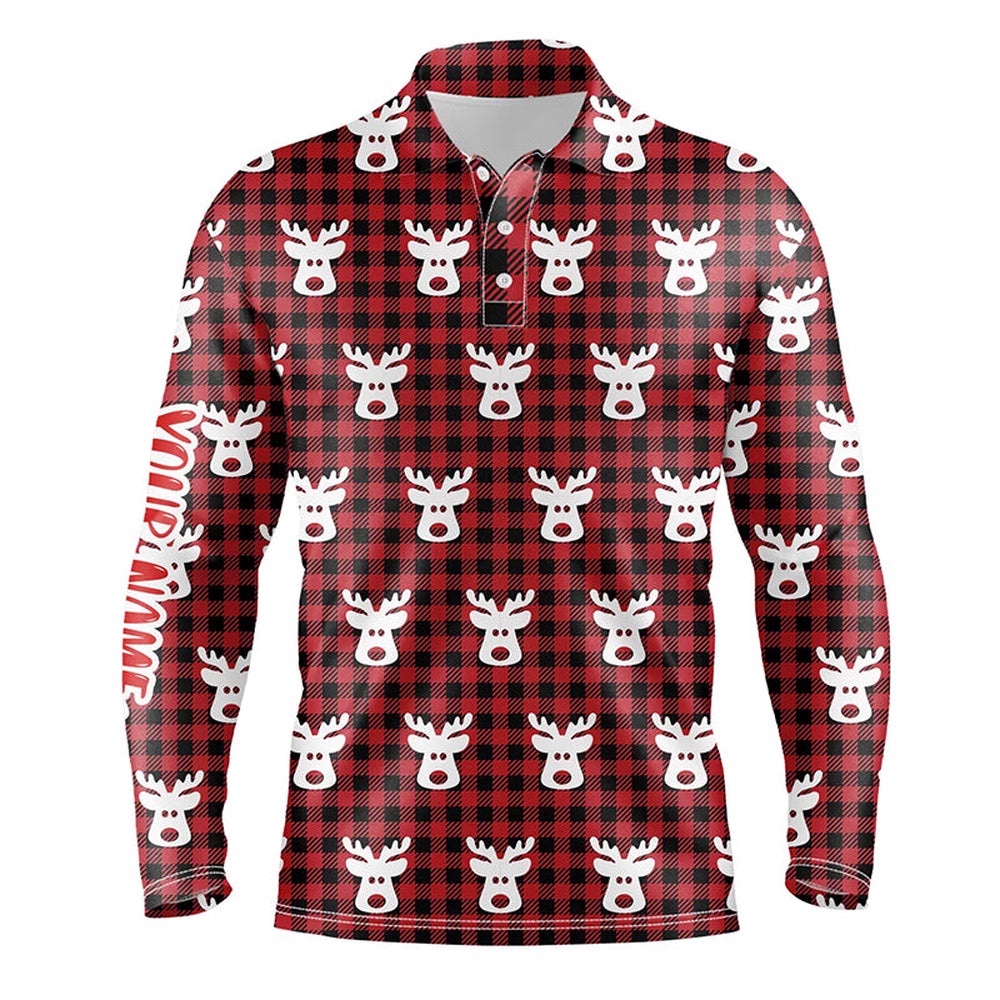 Reindeer Red Black Plaid Christmas Men’s Golf Polo Shirt Golf Shirts For Men Golfer Gifts, Golf Polo Shirt, Golf Shirts Reindeer Red Black Plaid Christmas Men’s Golf Polo Shirt Golf Shirts For Men Golfer Gifts, Golf Polo Shirt, Golf Shirts