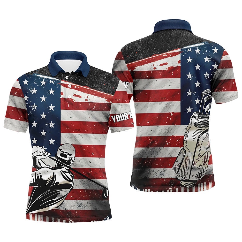 Retro American Flag Golf Men’s Polo Shirts Custom Name Patriotic Golf Tops For Men Golf Gifts, Golf Polo Shirt, Golf Shirts Retro American Flag Golf Men’s Polo Shirts Custom Name Patriotic Golf Tops For Men Golf Gifts, Golf Polo Shirt, Golf Shirts