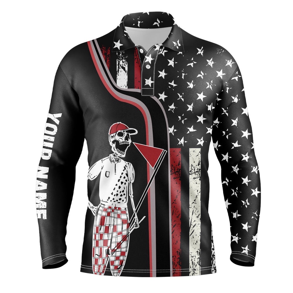 Retro American Flag Skull Golf Men’s Polo Shirts Custom Patriotic Golf Shirts For Men Golf Gifts, Golf Polo Shirt, Golf Shirts Retro American Flag Skull Golf Men’s Polo Shirts Custom Patriotic Golf Shirts For Men Golf Gifts, Golf Polo Shirt, Golf Shirts