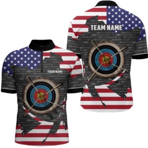 Retro Archery Target Custom US Flag Men…