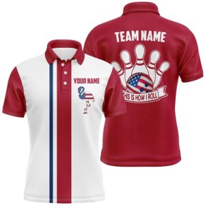 Retro Bowling Polo Shirts For Men Custom…