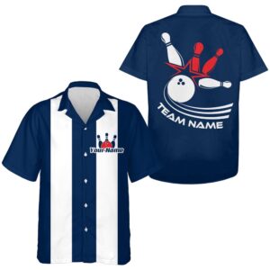 Retro Bowling Shirt For Men & Women,…