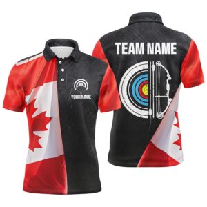Retro Canada Flag Archery Shirts For Men…