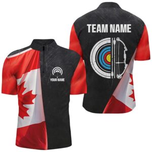 Retro Canada Flag Archery Shirts For Men…