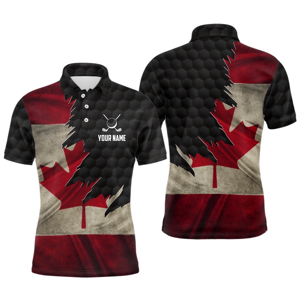 Retro Canada Flag Men’s Golf Polo Shirts Custom Canadian Patriotic Golf Shirts For Men Golf Gifts, Golf Polo Shirt, Golf Shirts Retro Canada Flag Men’s Golf Polo Shirts Custom Canadian Patriotic Golf Shirts For Men Golf Gifts, Golf Polo Shirt, Golf Shirts