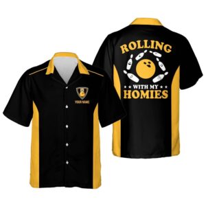 Retro Hawaiian Bowling Shirts Unisex, Custom Bowling…