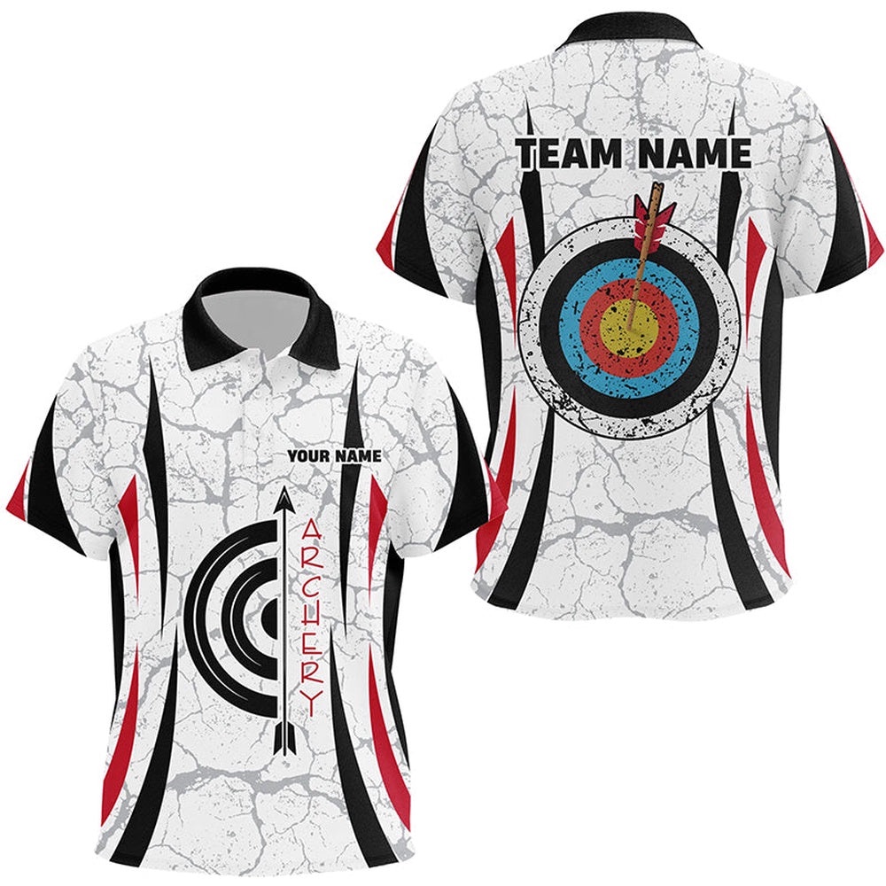 Retro Target Archery Polo Shirts Archery Polo Custom Archery Team Shirts, Custom Archery Team Polo Shirt