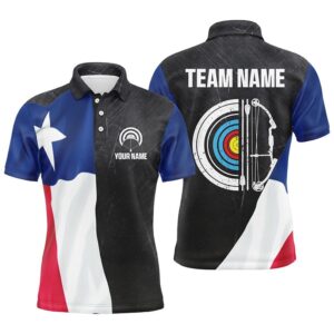 Retro Texas Flag Archery Shirts For Men…
