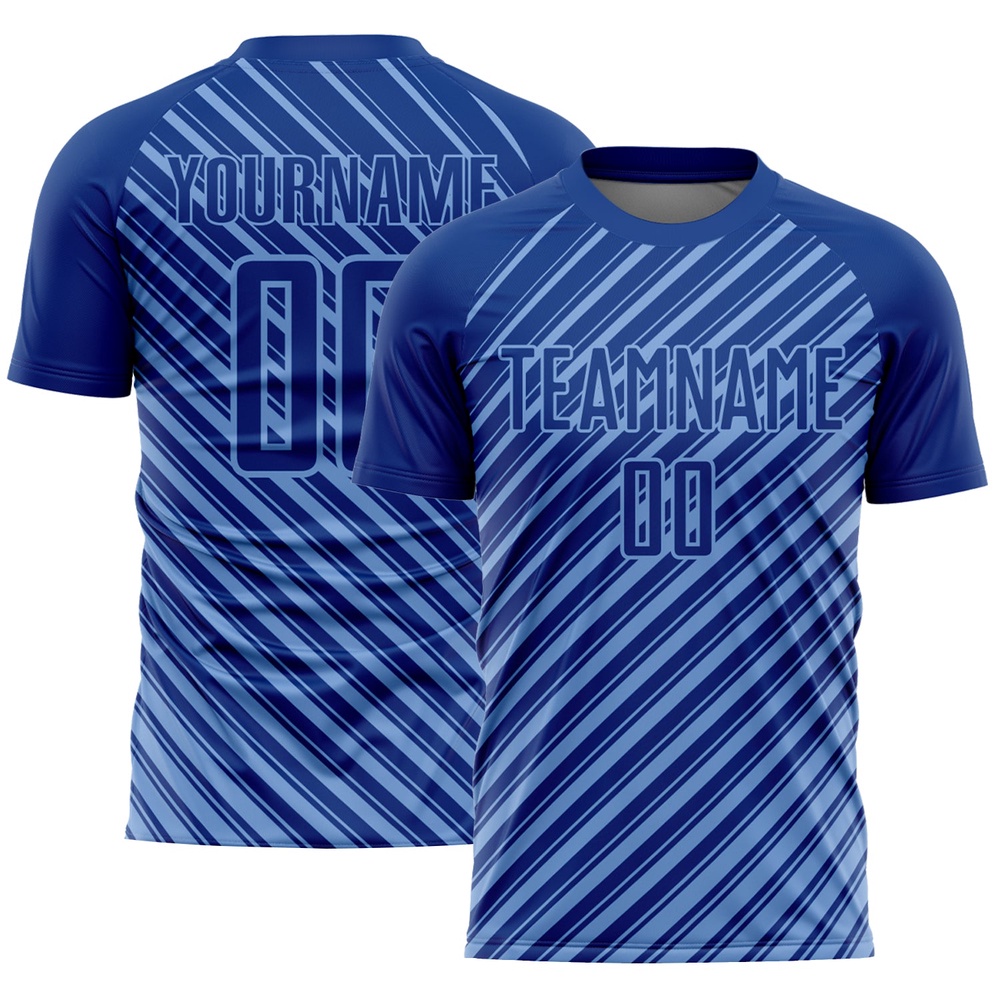 Royal Light Blue Slash Sublimation Soccer Uniform Jersey, Custom Team Soccer Jersey Shirt Royal Light Blue Slash Sublimation Soccer Uniform Jersey, Custom Team Soccer Jersey Shirt