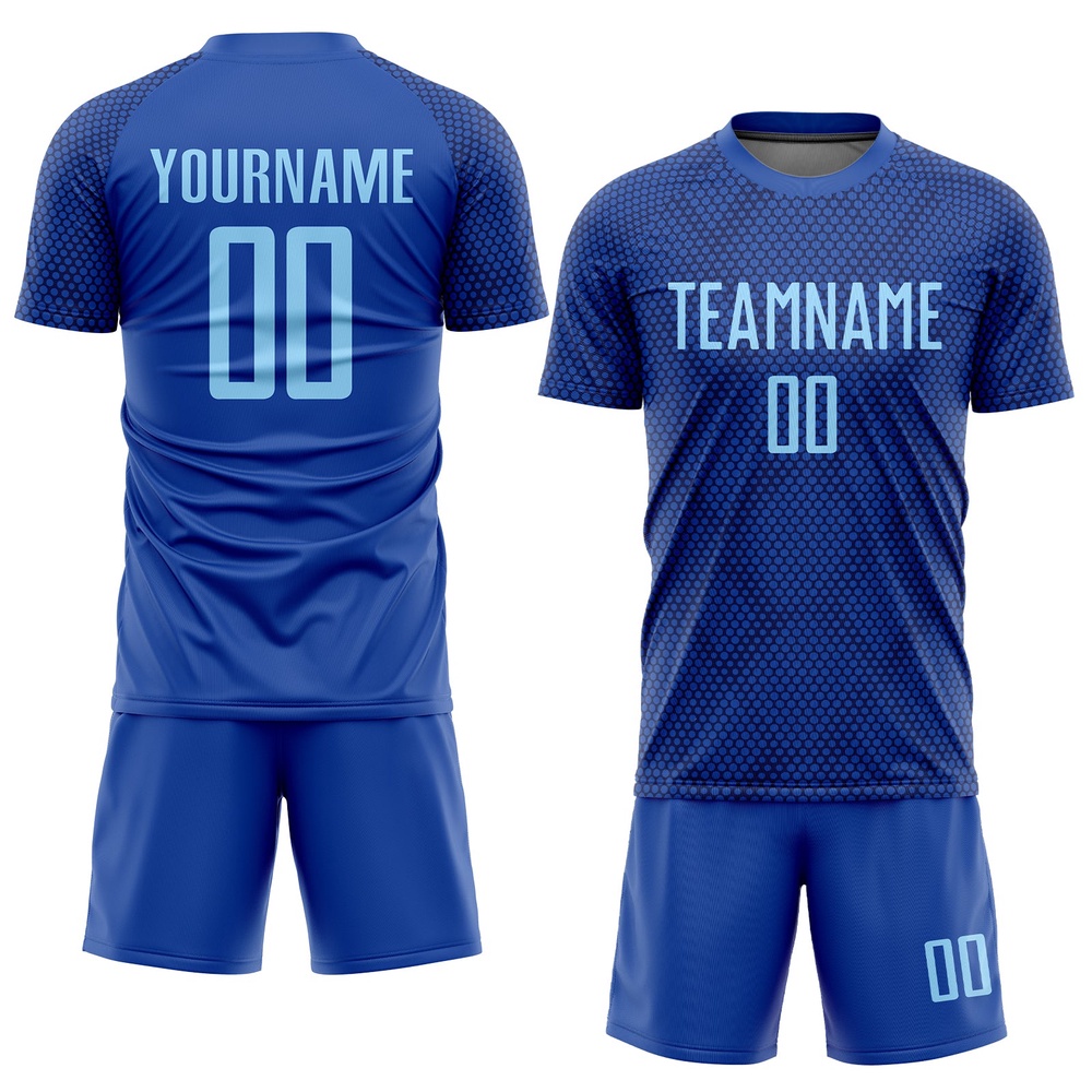 Royal Light Blue Sublimation Soccer Uniform Jersey, Custom Team Soccer Jersey Shirt Royal Light Blue Sublimation Soccer Uniform Jersey, Custom Team Soccer Jersey Shirt