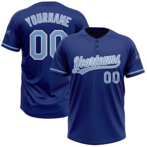 Royal Light Blue White Two Button Unisex…