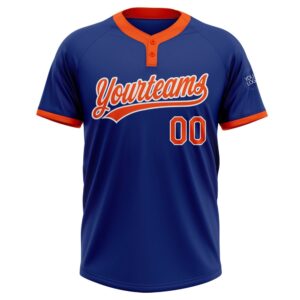 Royal Orange White Two Button Unisex Softball Jersey Custom Team Softball Jersey 2 ruledl.jpg