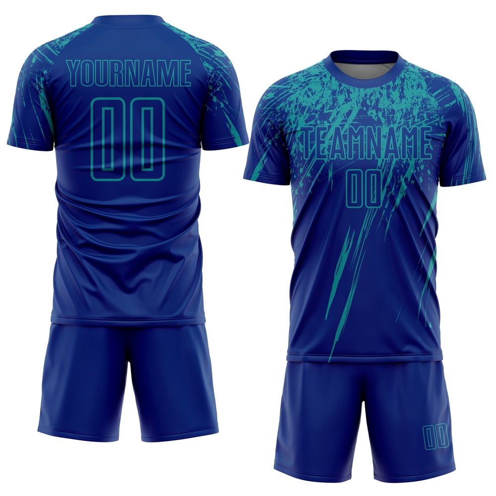 Royal Teal Sublimation Soccer Uniform Jersey, Custom Team Soccer Jersey Shirt Royal Teal Sublimation Soccer Uniform Jersey, Custom Team Soccer Jersey Shirt