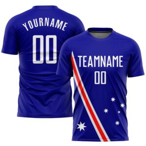 Royal White Red Sublimation Australian Flag Soccer…